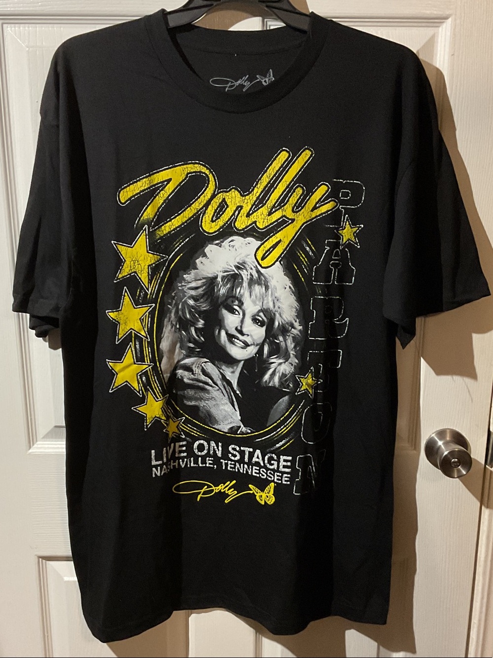 Dolly Parton Black & Yellow Live On Stage Graphic Tee